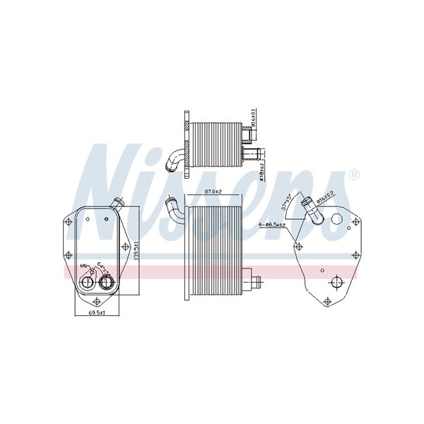 Oljekylare, motor Nissens 90826 NISSENS