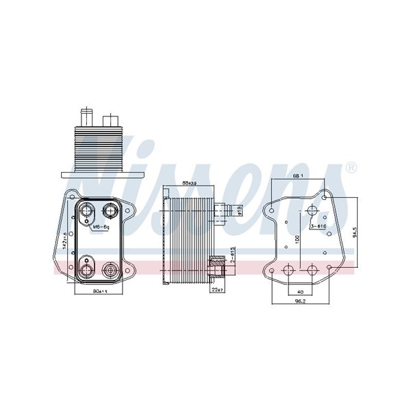 Oljekylare, motor Nissens 90832 NISSENS