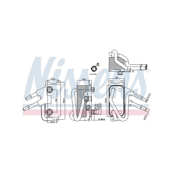 Oljekylare, automatisk transmission Nissens 90834 NISSENS
