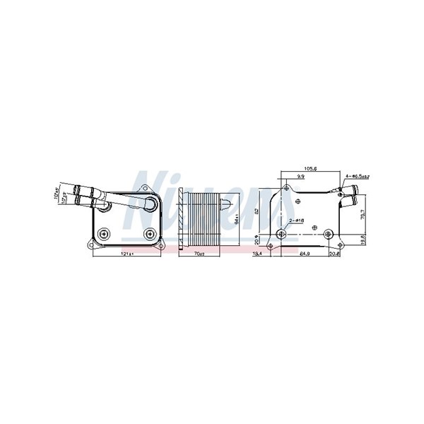Oljekylare, motor Nissens 90839 NISSENS