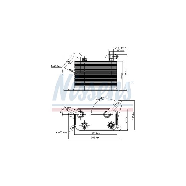 Oljekylare, automatisk transmission Nissens 90841 NISSENS