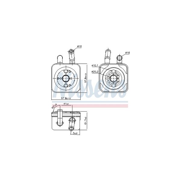Oljekylare, motor Nissens 90853 NISSENS