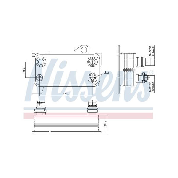 Oljekylare, automatisk transmission Nissens 90863 NISSENS