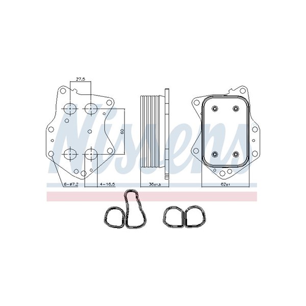 Oljekylare, motor Nissens 90873 NISSENS