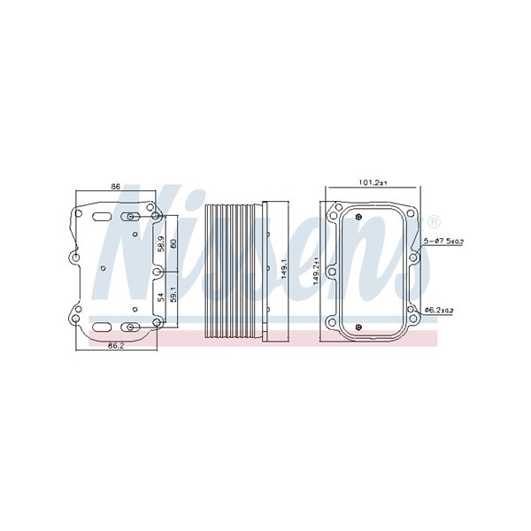 Oljekylare, motor Nissens 90876 NISSENS Oljekylare, motor Nissens 90876 NISSENS