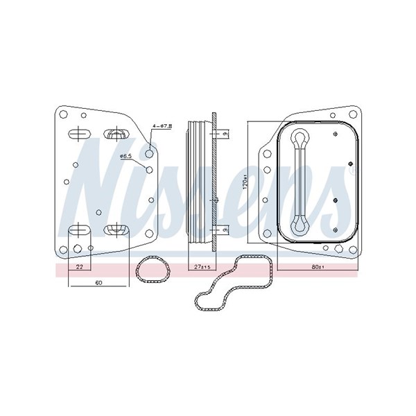 Oljekylare, motor Nissens 90882 NISSENS