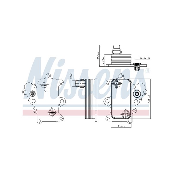 Oljekylare, motor Nissens 90885 NISSENS Oljekylare, motor Nissens 90885 NISSENS