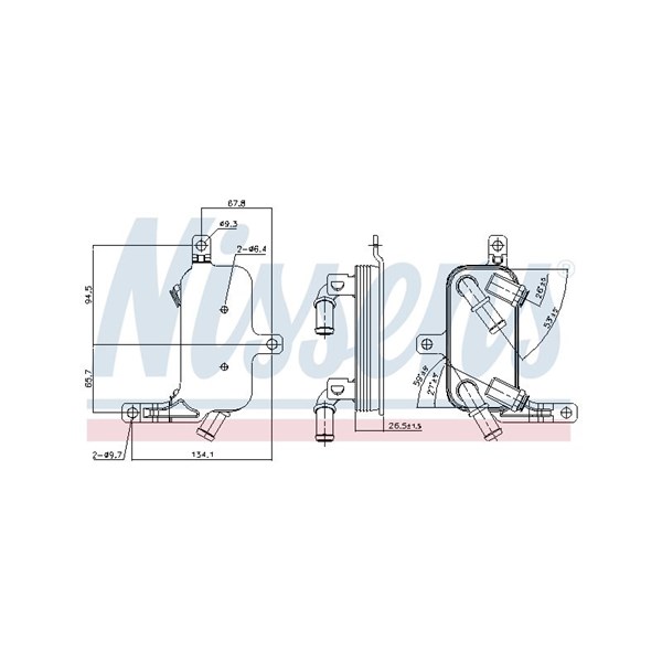 Oljekylare, automatisk transmission Nissens 90891 NISSENS