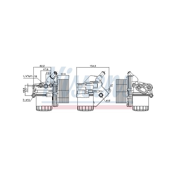 Oljekylare, motor Nissens 90893 NISSENS
