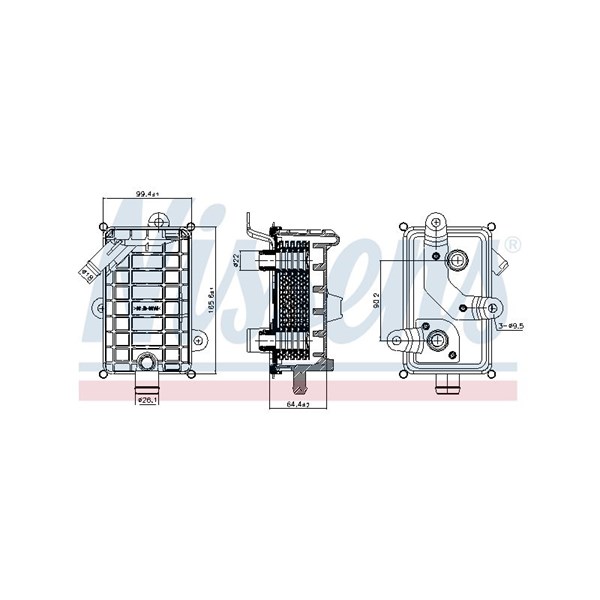 Oljekylare, motor Nissens 90895 NISSENS Oljekylare, motor Nissens 90895 NISSENS