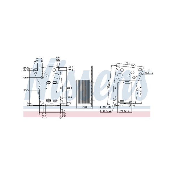 Oljekylare, motor Nissens 90902 NISSENS