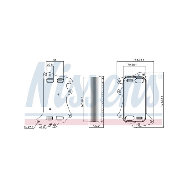 Oljekylare, automatisk transmission Nissens 90903 NISSENS