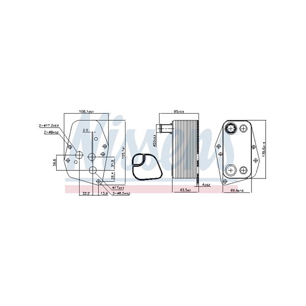 Oljekylare, motor Nissens 90904 NISSENS