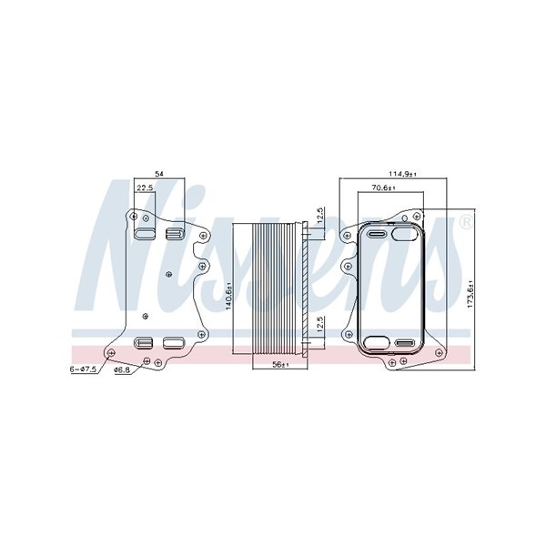 Oljekylare, automatisk transmission Nissens 90908 NISSENS