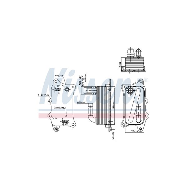 Oljekylare, motor Nissens 90918 NISSENS