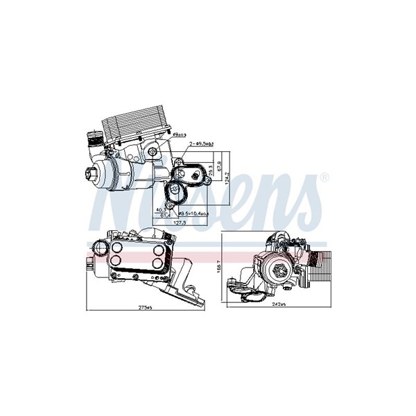 Oljekylare, motor Nissens 90924 NISSENS