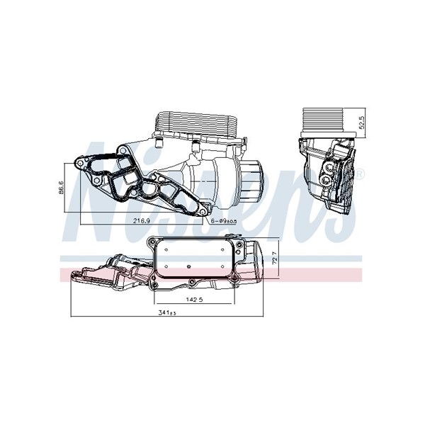 Oljekylare, motor Nissens 90933 NISSENS