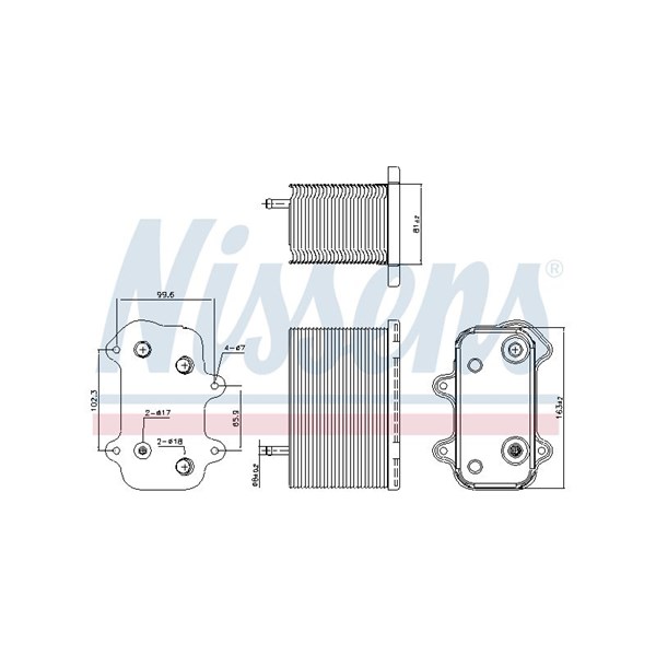 Oljekylare, motor Nissens 90938 NISSENS
