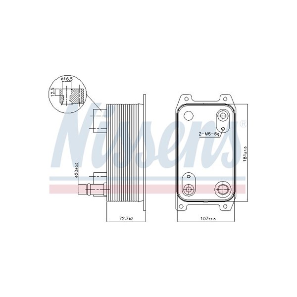 Oljekylare, automatisk transmission Nissens 90941 NISSENS