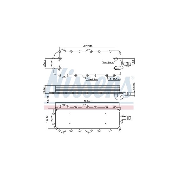 Oljekylare, motor Nissens 90944 NISSENS