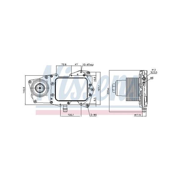 Oljekylare, motor Nissens 90945 NISSENS