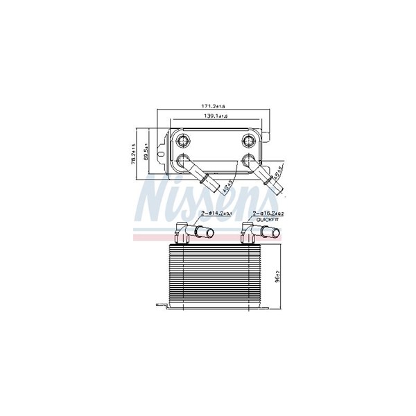 Oljekylare, motor Nissens 90949 NISSENS