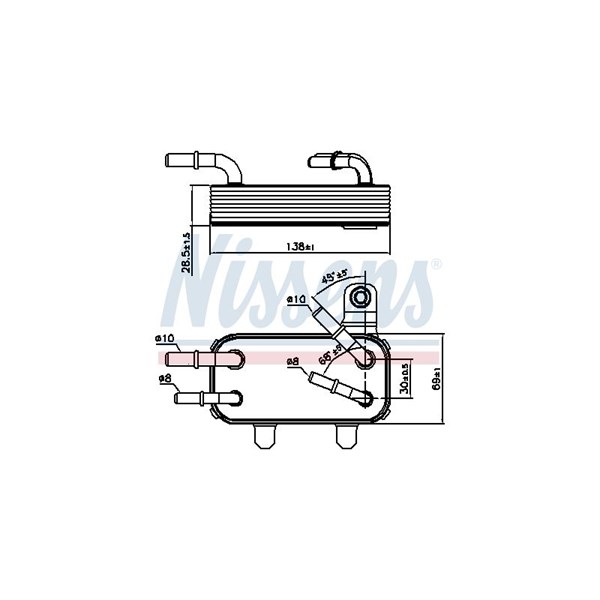 Oljekylare, motor Nissens 90951 NISSENS
