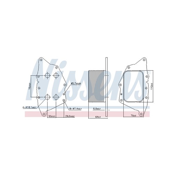 Oljekylare, motor Nissens 90962 NISSENS