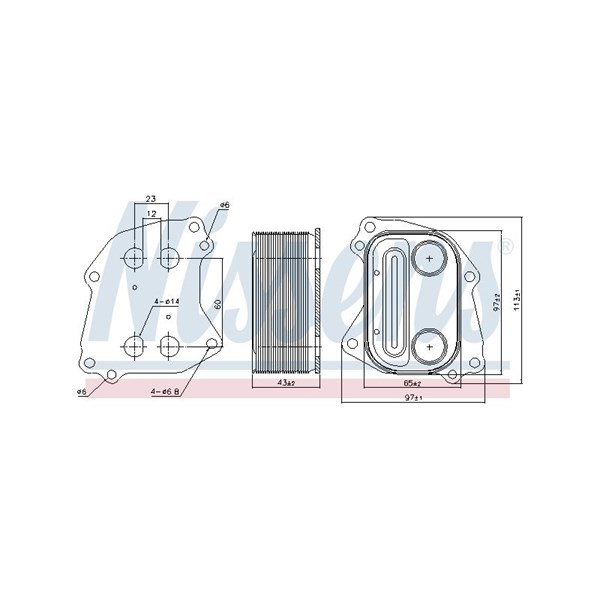 Oljekylare, motor Nissens 90963 NISSENS