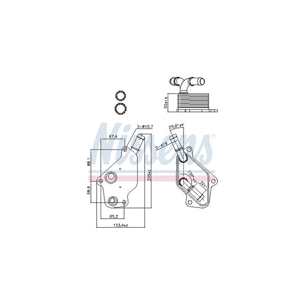 Oljekylare, motor Nissens 90965 NISSENS