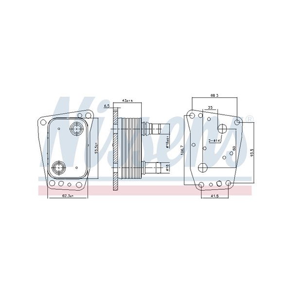 Oljekylare, motor Nissens 90967 NISSENS