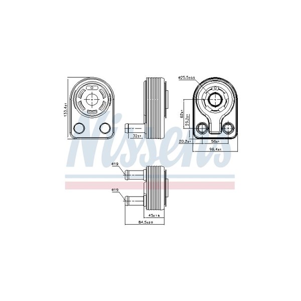 Oljekylare, motor Nissens 90971 NISSENS