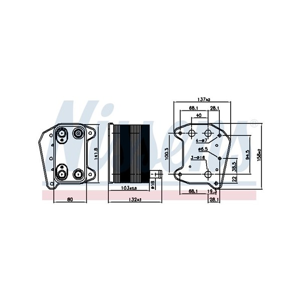 Oljekylare, motor Nissens 90974 NISSENS Oljekylare, motor Nissens 90974 NISSENS