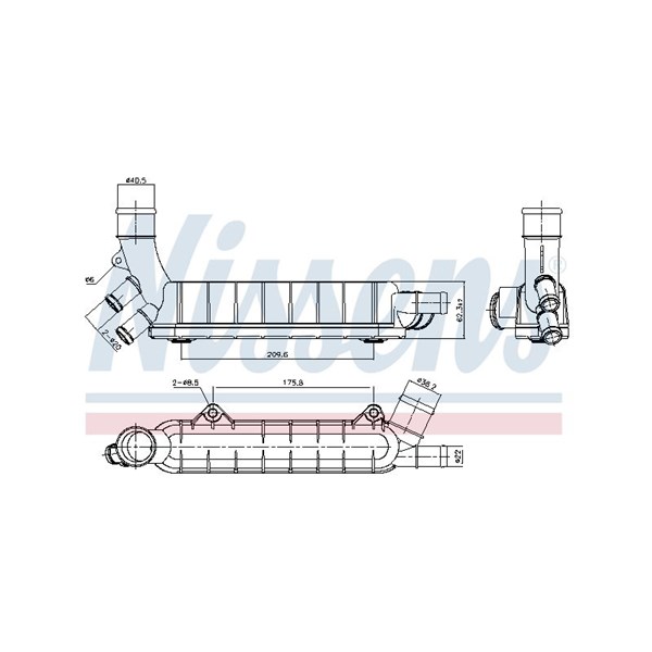 Oljekylare, motor Nissens 90976 NISSENS