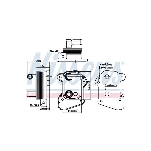 Oljekylare, motor Nissens 90977 NISSENS