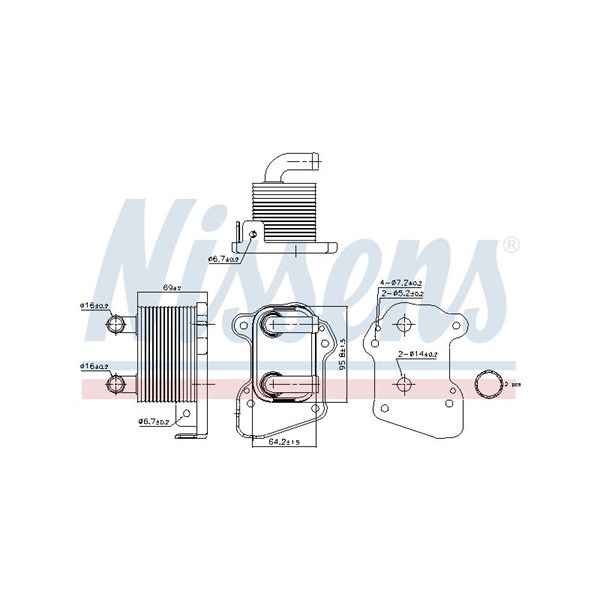 Oljekylare, motor Nissens 90978 NISSENS