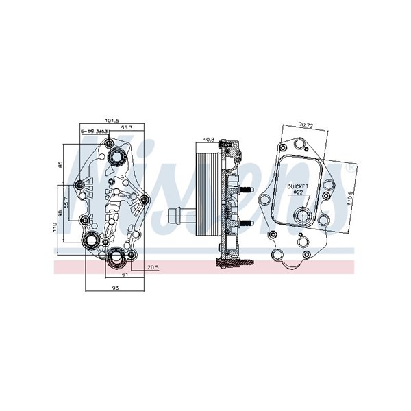 Oljekylare, motor Nissens 90982 NISSENS