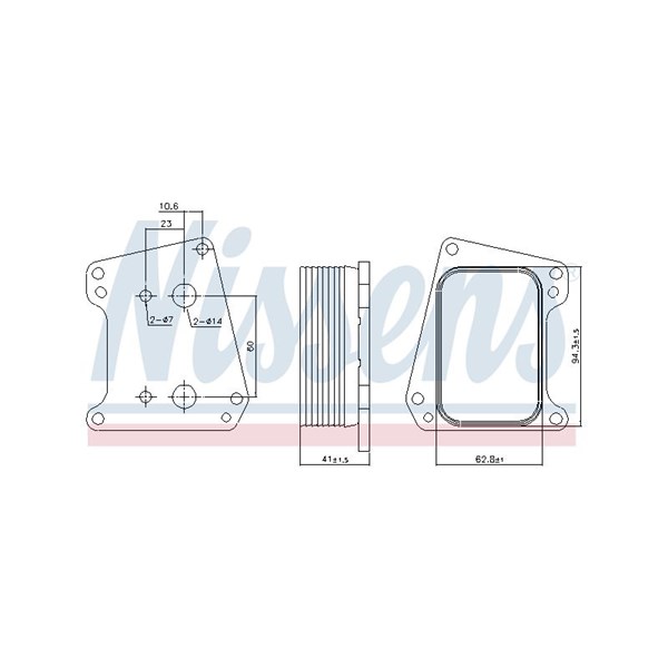 Oljekylare, motor Nissens 90983 NISSENS