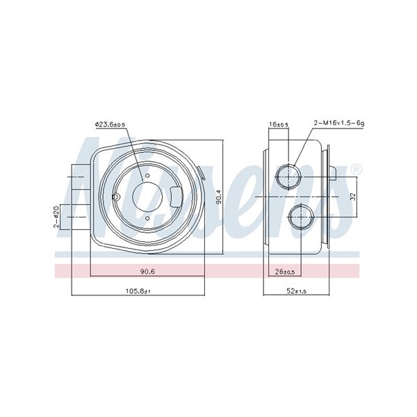 Oljekylare, motor Nissens 90986 NISSENS