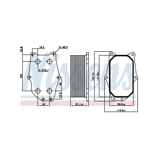 Oljekylare, motor Nissens 90987 NISSENS