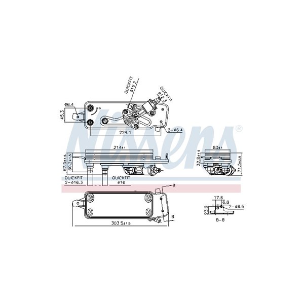 Oljekylare, motor Nissens 90988 NISSENS