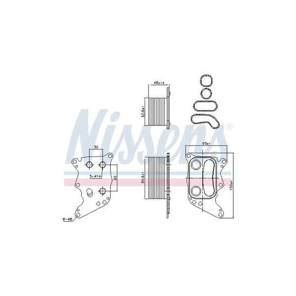 Oljekylare, motor Nissens 90991 NISSENS Oljekylare, motor Nissens 90991 NISSENS