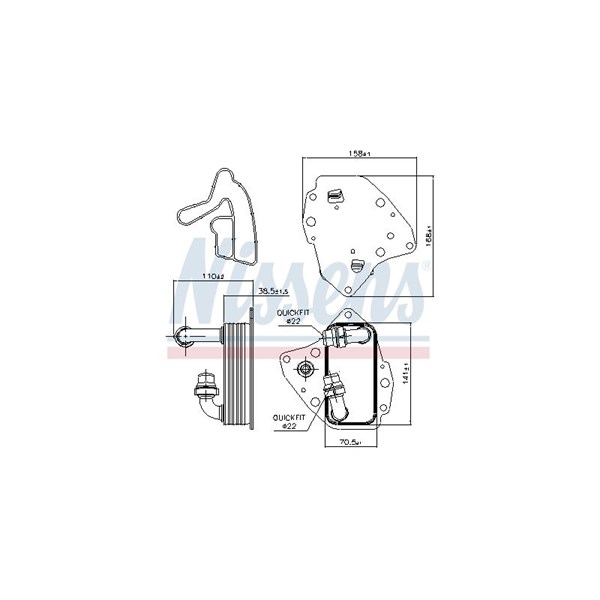 Oljekylare, motor Nissens 90996 NISSENS