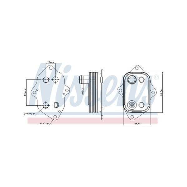 Oljekylare, motor Nissens 91103 NISSENS