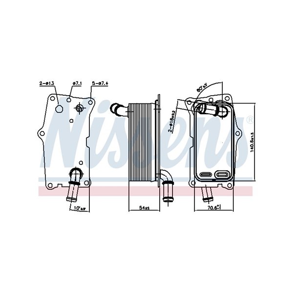 Oljekylare, automatisk transmission Nissens 91104 NISSENS