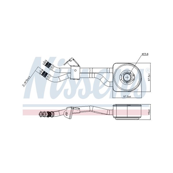 Oljekylare, motor Nissens 91105 NISSENS