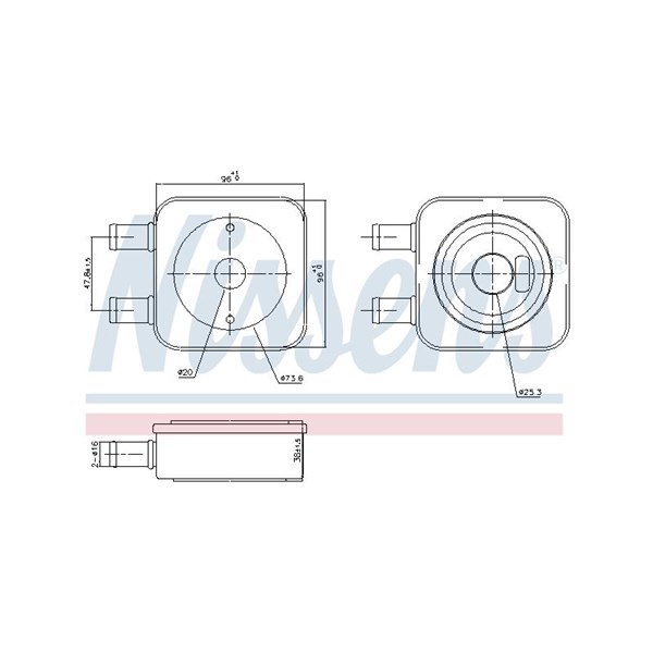Oljekylare, motor Nissens 91106 NISSENS