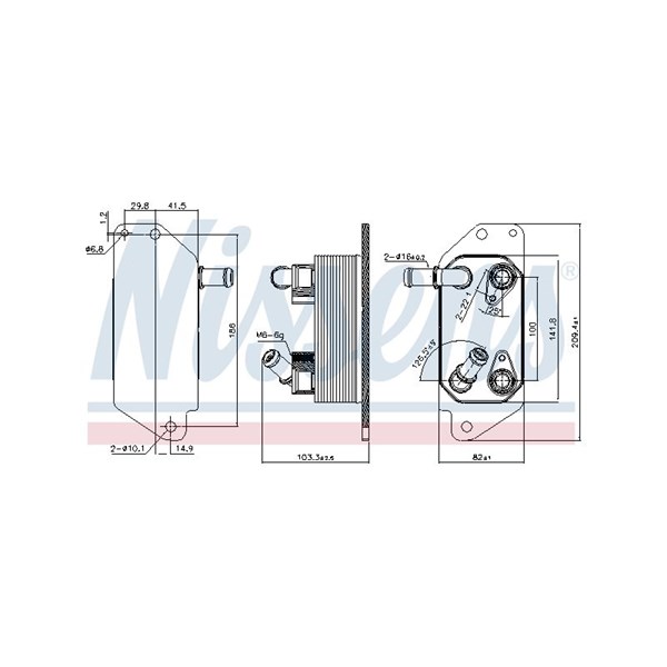 Oljekylare, automatisk transmission Nissens 91115 NISSENS