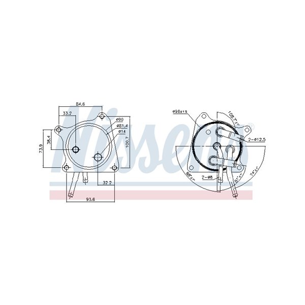 Oljekylare, automatisk transmission Nissens 91119 NISSENS