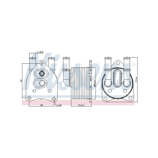 Oljekylare, automatisk transmission Nissens 91123 NISSENS